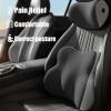 DYQACY Car Headrest and Lumbar Support Pillow Combo for Alfa Romeo Gloria Concept Concept, 2013, 2-in-1 Set Memory Foam Neck Back Cushion Breathable Mesh,Yellow view 2