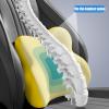 DYQACY Car Headrest and Lumbar Support Pillow Combo for Alfa Romeo Gloria Concept Concept, 2013, 2-in-1 Set Memory Foam Neck Back Cushion Breathable Mesh,Yellow view 4