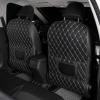 ZGQZGQ Car Seat Back Protectors for Nissan Armada 2004-2022 2023 2024 2025 TA60 TA62, 2 Pcs Car Seat Kick Mat, Leather Backseat Kick Guard Seat Saver with Organiser Pocket, B-Beige+Black-2pcs view 1