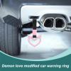 Heart Shaped Car Handle Straps Decorative Ring for Car, SUV, Bus, Subway | Easy Install Drift Charm, Rear Bumper Warning Loop, Exterior Decoration, Fit, Nylon Strap, PVC view 3
