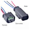 3 Pin Connector 1-967642-1 1-967082-1(Female with wires,1 Pcs) view 2
