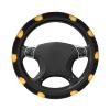 Elastic Steering Wheel Cover WHJSHOP Silhouettes of Martial Arts Picture Cloth, Durable, Anti-Slip, Easy to Install Without Tools, Decorates Your Car view 3