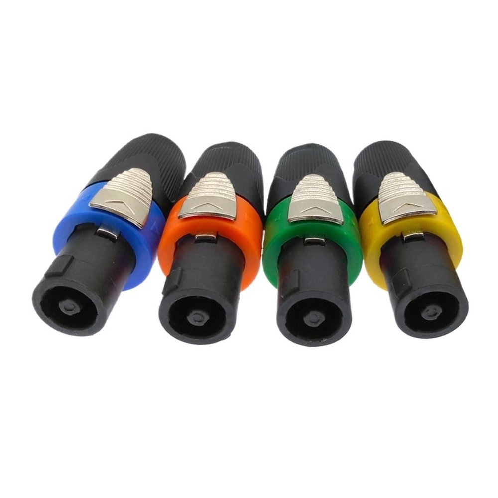 Connector Speakon 4 Pole Plug Male Professional audio power plug(Blue)