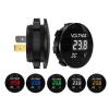Automobile Voltmeter Detection Voltage Meter Retrofit On-Board USB Car Charging Bottle DC 5V-48V LED Digital Display with Socket(Red) view 1
