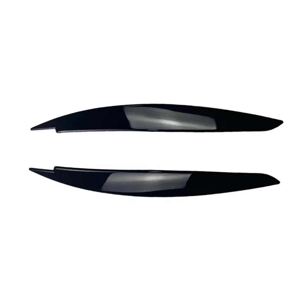 2 Pcs Car Headlight Eye Lid Covers Black Trim ABS Carbon Fiber Eye-catching Compatible with BMW 1 Series E87 E88 E81 E82 Eyelids Brows