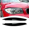 2 Pcs Car Headlight Eye Lid Covers Black Trim ABS Carbon Fiber Eye-catching Compatible with BMW 1 Series E87 E88 E81 E82 Eyelids Brows view 2