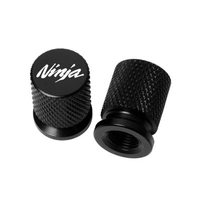 JININGDENGPAN Motorcycle CNC Aluminum Tire Valve Air Port Stem Cover Caps Compatible with Ninja 250R 300R ZX6R 636 ZX10R Z800 Z1000 ZX7R 9R ZX12R 2pcs(Black)