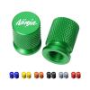 JININGDENGPAN Motorcycle CNC Aluminum Tire Valve Air Port Stem Cover Caps Compatible with Ninja 250R 300R ZX6R 636 ZX10R Z800 Z1000 ZX7R 9R ZX12R 2pcs(Black) view 2