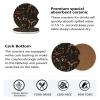 KWSAAHU 2 Pack Absorbent Car Ceramic Coaster Cup Holder, Car Accessories with Cork Back and Finger Slots, Non-Slip Shock Absorption for Both Men and Women Animal Forest view 3