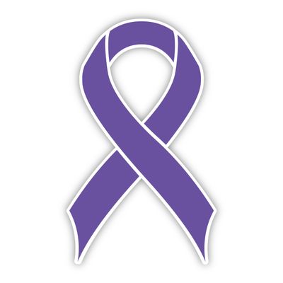 Cancer Awareness Ribbon Magnet Water Resistant & UV-Protected Durable Car & Outdoor Magnet Multiple Ribbon Colors and Sizes for Causes & Support (Hodgkins Lymphoma (Violet), 3.5 x 2)