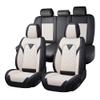 HBXT Car Seat Covers for Ford Explorer 1991-2026, Premium Nappa Leather Waterproof & Anti-Slip, Full Coverage Customized fit Ford Explorer Seat Covers Full Set (5 Seats Standard,Black-White) view 1