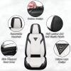 HBXT Car Seat Covers for Ford Explorer 1991-2026, Premium Nappa Leather Waterproof & Anti-Slip, Full Coverage Customized fit Ford Explorer Seat Covers Full Set (5 Seats Standard,Black-White) view 4