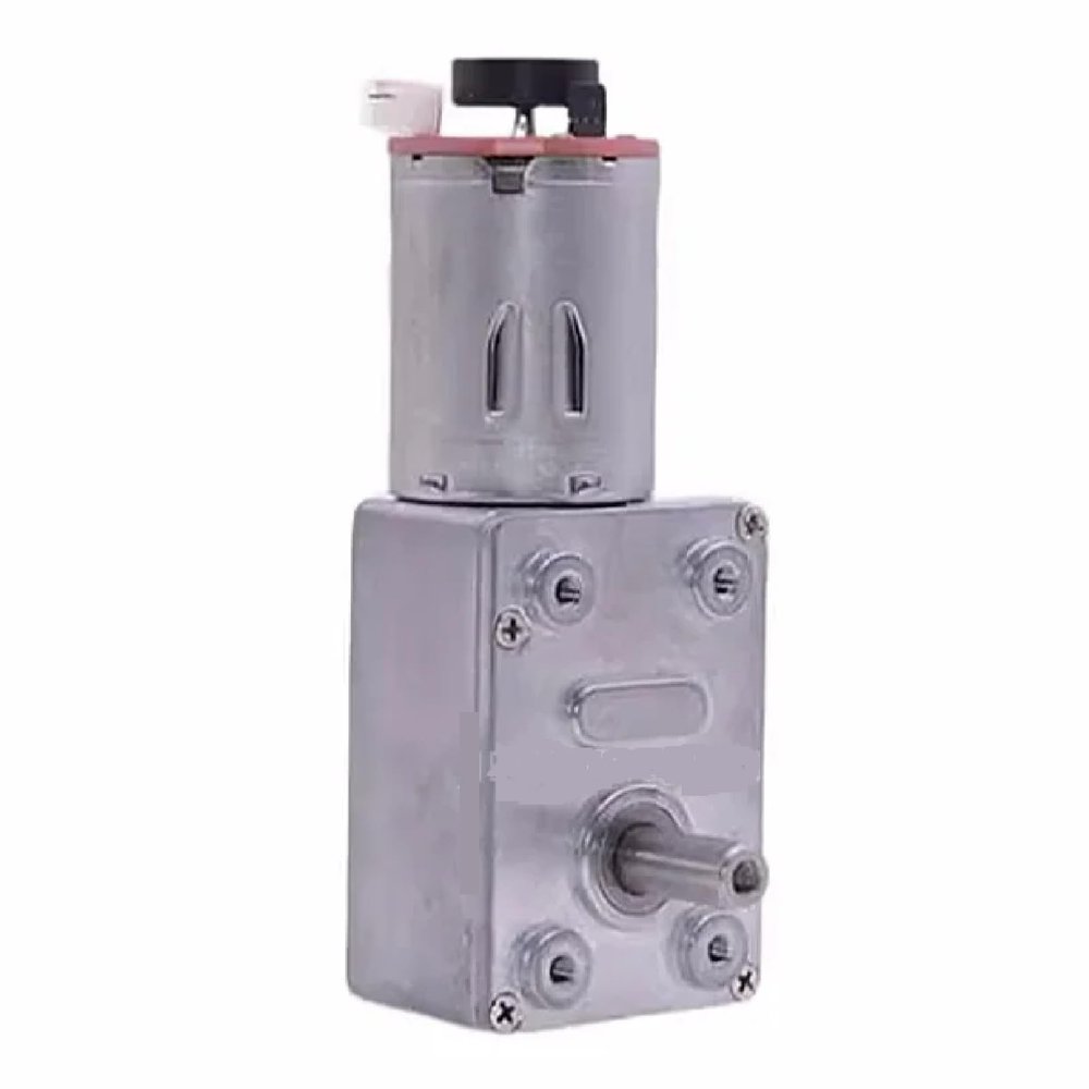 JGY-370 DC Motor with Hall Encoder, 6V/12V/24V, Self-Locking Metal Gear, for Robotics and Home Appliances (90RPM 12V)
