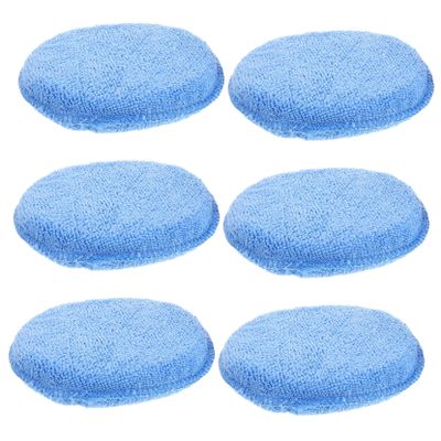 MotorCart Basics 6pcs Reusable Waxing Polishing Pads Pressure Hand Applicator for Car Detailing Auto Cleaning Tool for Smooth Wax Application and Enhanced Car Beauty