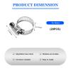 BWBWND 20 PCS Stainless Steel Hose Clamps, 1/2" to 3/4" Stainless Steel Worm Gear Hose Clamp Set, Adjustable Fuel Line Clamps for Plumbing/Automotive/Mechanical Applications view 2