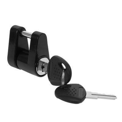 VOSAREA Trailer Coupler Lock Plated Tongue Lock for Rv Utility Trailers Portable and Stylish Hitch Security with Keys Durable Design