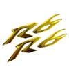3D Pop Up Logo Emblem Badge Sticker Side Fender Decal Compatible with Yamaha YZF R6 S (Gold) view 1
