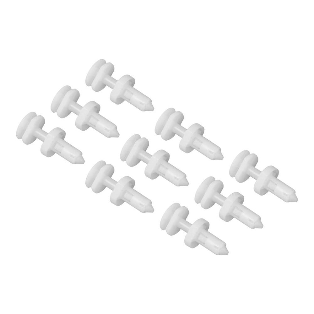 DSIUYT 50Pcs White Retainer Clip Door Trim Panel Push Type Bumper Fastener Nylon Rivet Compatible for Chevrolet GM Truck