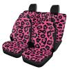 WUYOJUXA Pink Leopard Print Car Seat Cover Full Set Breathable Seat Cushion Protectors Soft Non-Slip Vehicle Cushion Protector for Sedan Suvs Car view 2