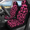 WUYOJUXA Pink Leopard Print Car Seat Cover Full Set Breathable Seat Cushion Protectors Soft Non-Slip Vehicle Cushion Protector for Sedan Suvs Car view 4