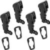 Boxonly 4pcs Front Windshield Washer Nozzles Kit with Rubber Gaskets for Ford Edge 20112015, Lincoln MKX 20112015, Replaces BT4Z-17603-A, Dual Jet Spray Design, Black view 1