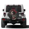 Foruidea Skeleton Dog Flower Crown Spare Tire Cover Dust-Proof Wheel Tire Cover Fit Trailer, RV, SUV and Many Vehicle 16 Inch view 2