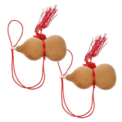 Sosoport Natural Gourd Pendant Wooden Stopper 2pcs Decorative Car Hanging Ornament Unique DIY Accessory for Home and Car Decor for 17-Year-Old Boys