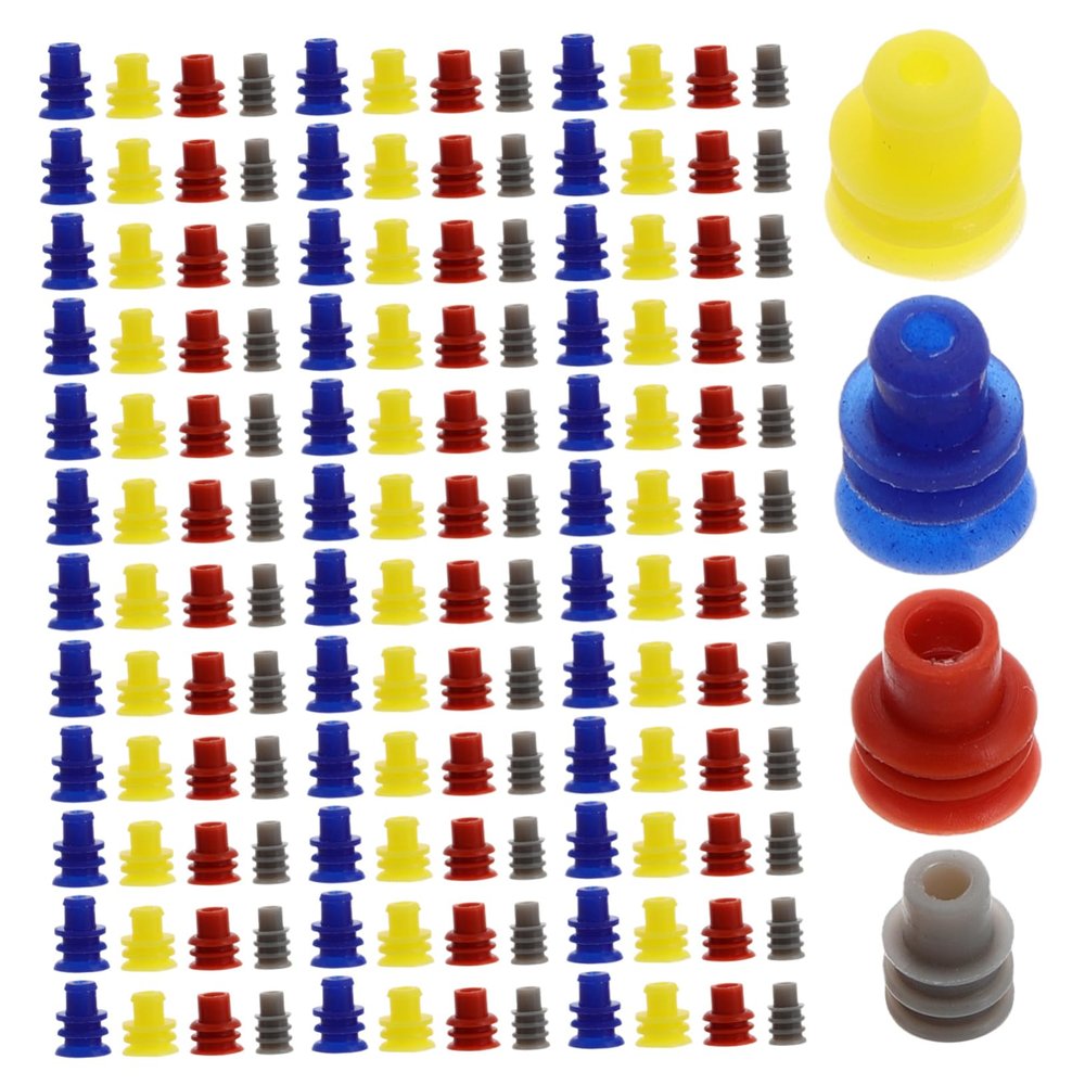 GANAZONO 600pcs Silicone Seal Plugs for Automotive Connectors Wire Connectors Pull Plugs Soft Silicone Replacement for Car Wiring Harness Electric Outlets