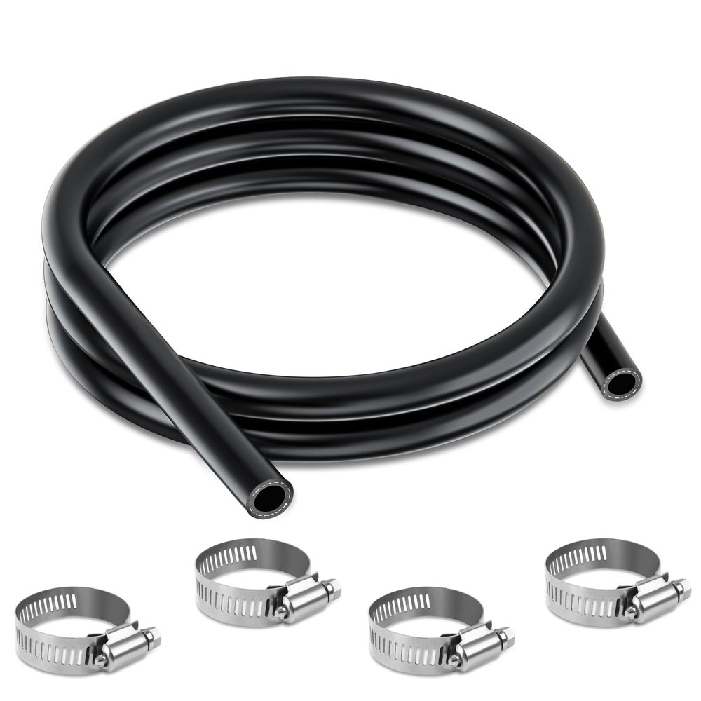 Boltigen 3/8 ID Transmission Oil Cooler Hose, 5FT Transmission Cooler Line for Power Steering, Hydraulic Systems, 300PSI Power Steering Hose, SAE J1532 (3/8''-5FT)
