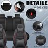 LEYPOCO for Nissan Ariya 2023-2025 Seat Covers,Waterproof,Abrasion-Resistant PU Leather Full Set Seat Cover(Luxury Black&Red) view 3