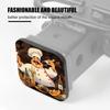 Hitch Cover Fits for 2-Inch Hitch,Fat Happy Chef with Mustache Holding Wine Bottle and Fork in Front Rubber Trailer Hitch Cover Tube Plug Insert,Car Exterior Accessories, Receiver Tube Hitch Plug view 3