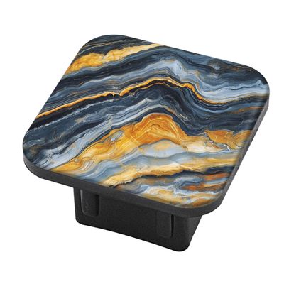 Hitch Cover Fits for 2-Inch Hitch,Marble Pattern with Flowing Textures Rubber Trailer Hitch Cover Tube Plug Insert,Car Exterior Accessories, Receiver Tube Hitch Plug