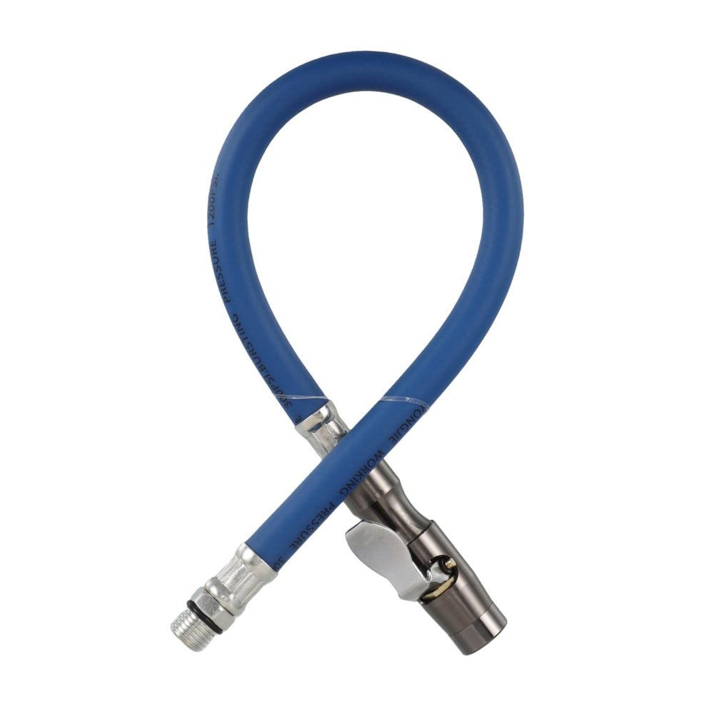 Self-locking Tire Inflator Hose Adapter for Air Nozzles and Hoses