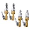 iplusmile 4Pcs Clip Air Chuck for Tire Inflation Heavy Duty Tire Inflator Adapter for Cars Bicycles and Motorcycles Quick Connect Portable Design for Efficient Use view 1