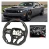 WHXIDKAUS Forged Dry Carbon Fiber Steering Wheel Perforated Leather Replacement Compatible with Dodge Challenger Charger Compatible with SRT Hellcat 20152022 view 2