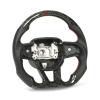 WHXIDKAUS Forged Dry Carbon Fiber Steering Wheel Perforated Leather Replacement Compatible with Dodge Challenger Charger Compatible with SRT Hellcat 20152022 view 3