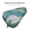 ZERAOKE Waterproof Bike Seat Cover, Universal Adjustable Non-Slip Bicycle Saddle Protector for Rain Commuting Cycling, Teal Gold Marble, Durable Oxford Seat Cover for Mountain Folding Bikes view 4