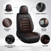 Megaseat Truck Seat Covers for GMC Sierra 2500 2007-2026, Waterproof Nappa Leather Full Coverage Car Seat Cover, Muscle Sport Style Auto Interior Covers Full Set Black&Coffee view 4