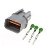 AICNRUT 1-20 Kits HN032-03020 HN036-03027 3 Pin 2.2mm Female Male Waterproof Wire Harness Connector For Car AICNRUT(Male set,1Set) view 1
