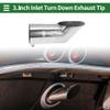 Motoforti 3.1" ID Inlet Turn Down Exhaust Tip T304 Stainless Steel Surface Polishing Mandrel Bend Elbow Tube 9.1" Overall Length Suitalbe for 3.1" OD Tailpipes view 2