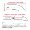 Motoforti 3.1" ID Inlet Turn Down Exhaust Tip T304 Stainless Steel Surface Polishing Mandrel Bend Elbow Tube 9.1" Overall Length Suitalbe for 3.1" OD Tailpipes view 4
