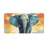 License Plate for Car Designs Stainless Front License Plate Cover Waterproof Rust-Free Metal Aluminum Fit Truck SUV Rv Car 6 x 12 Decorative Animal Elephant Blue Accessories for Women Men view 1