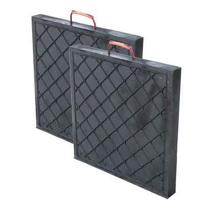 Rv Jack Pads Stabilizing StandsJack Pad6 4 2 1 Pack Crane Outrigger Pads 5-40 Ton, Truck/Trailer/Rv Jack Landing Pad Black Waterproof Stabilizer - with Textured Surface & Built-in Handle,