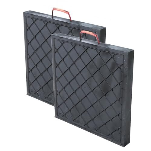 Rv Jack Pads Stabilizing StandsJack Pad6 4 2 1 Pack Crane Outrigger Pads 5-40 Ton, Truck/Trailer/Rv Jack Landing Pad Black Waterproof Stabilizer - with Textured Surface & Built-in Handle,