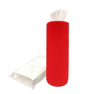 I3DIDEA Car Cup Holder Tissue Box Holder Auto Interior Accessories for Men & WomenCar Accessories Organizer with Premium Tissues with 1 Pack Tissues, Universal Fit for Most Vehicles (Red)