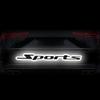 Leniutor 1pcs Reflective Sports Car Sticker, Waterproof Vinyl Safety Car Signs, Caution Warning Decal for Car Truck Bumper Window (White) view 1