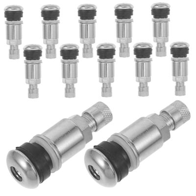 GOOHOCHY 12Pcs Car Tire Valve Stem Vacuum Replacement Parts Durable Construction Easy Installation Compatible with Various Vehicle Types Prevents Gas Leakage for Optimal
