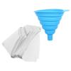 COSMEVIVI 100PCS Paint Strainers: Paper Cone with Silicone Funnel Filter Paper for Auto Sprayer Pouring Supplies and Automotive Paint Equipment view 1