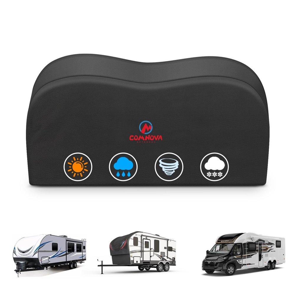 Comnova RV Tire Covers - 600D Dual Axle Tire Cover for Camper RV Trailer Truck, Waterproof Heavy Duty Fade-Resistant Dual Wheel Protector Cover, Fits Tire Diameters 23-26 Inch