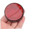 VALICLUD 8pcs Round Reflectors for Trailers Waterproof Reflective Stickers Red Reflector Markers for Driveway and RV Accessories view 4